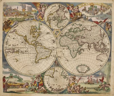 Weltkarte Danckerts-Atlas
