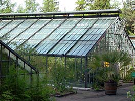 Botanischer Garten/Gebäude/Glashaus von Aussen