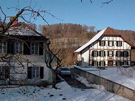 Ethnologische Station Oberhasli/Aussenansicht/Wohnstöckli/Hallerhaus/Winter