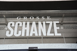 Mensa/Grosse Schanze/Schild mit Schriftzug