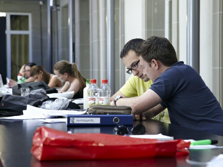 Students in conversation