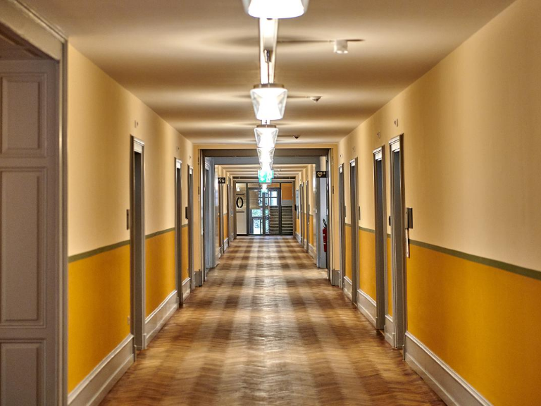Corridor in the university building