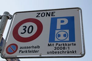 Parkierschild Stadt Bern