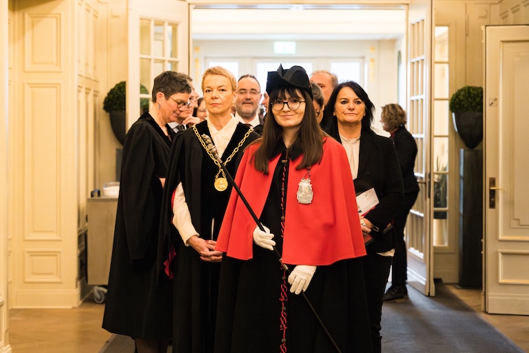 Weiblein und Rektorin am Dies academicus