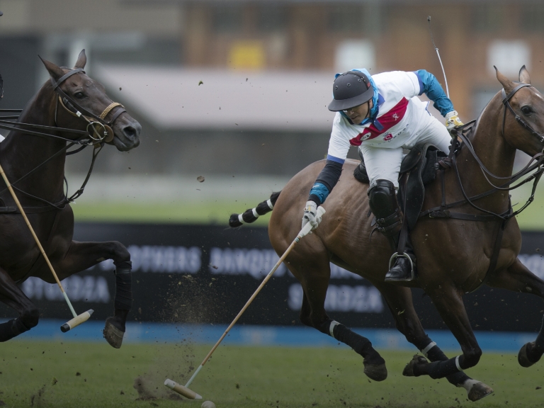 Des joueurs de polo sur le terrai