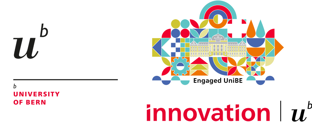Logos UniBE, Engaged UniBE and Innovation label