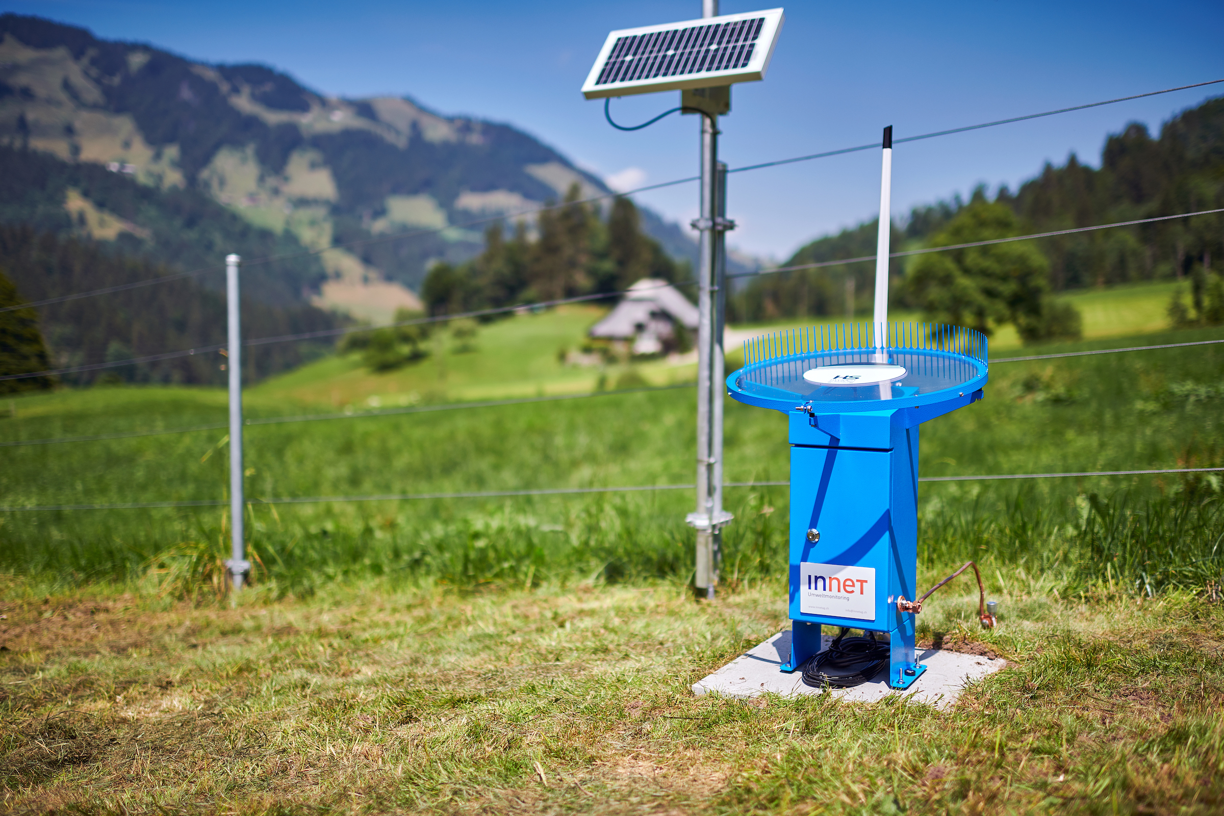 Vollautomatischer Hagelsensor des Mobiliar Lab für Naturrisiken. © Universität Bern