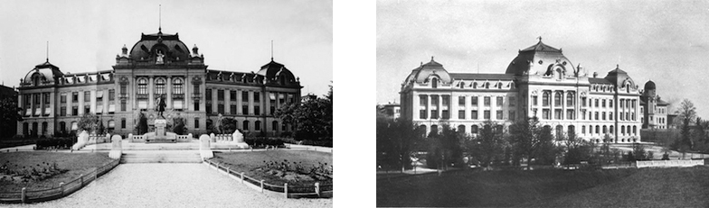 Hauptgebäude mit Schanzenpromenade um 1903