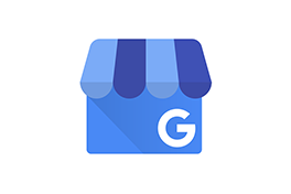 Zu sehen inst das blaue Google My Business Logo
