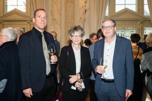 Daniel Schönmann (Vorsteher Amt für Hochschulen, Kanton Bern), Martina Weiss (Generalsekretärin swissuniversities) und René Bloch (Professor für Judaistik Universität Bern)