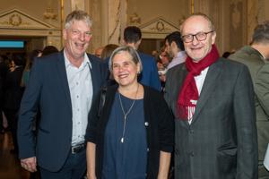 Thomas Breu (Direktor Centre for Development and Environment Universität Bern), Andrea Schüpbach-Breu (Gattin von Thomas Breu) und André Nietlisbach (Generalsekretär Wirtschafts-, Energie und Umweltdirektion Kanton Bern und Vizepräsident des Stiftungsrats der Wyss Academy)