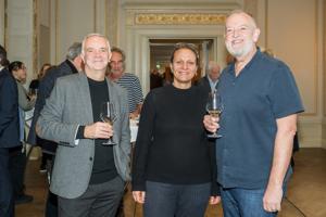 Crispin Thurlow (Professor Language and Communication Universität Bern), Patricia Purtschert (Professorin für Geschlechterforschung und Co-Leitung IZFG Universität Bern) und David Britain (Professor Modern English Linguistics Universität Bern)