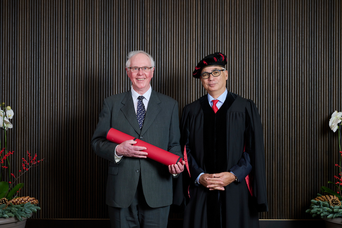 Frank William Nicholas, Ehrendoktor und David Spreng, Dekan Vetsuisse-Fakultät