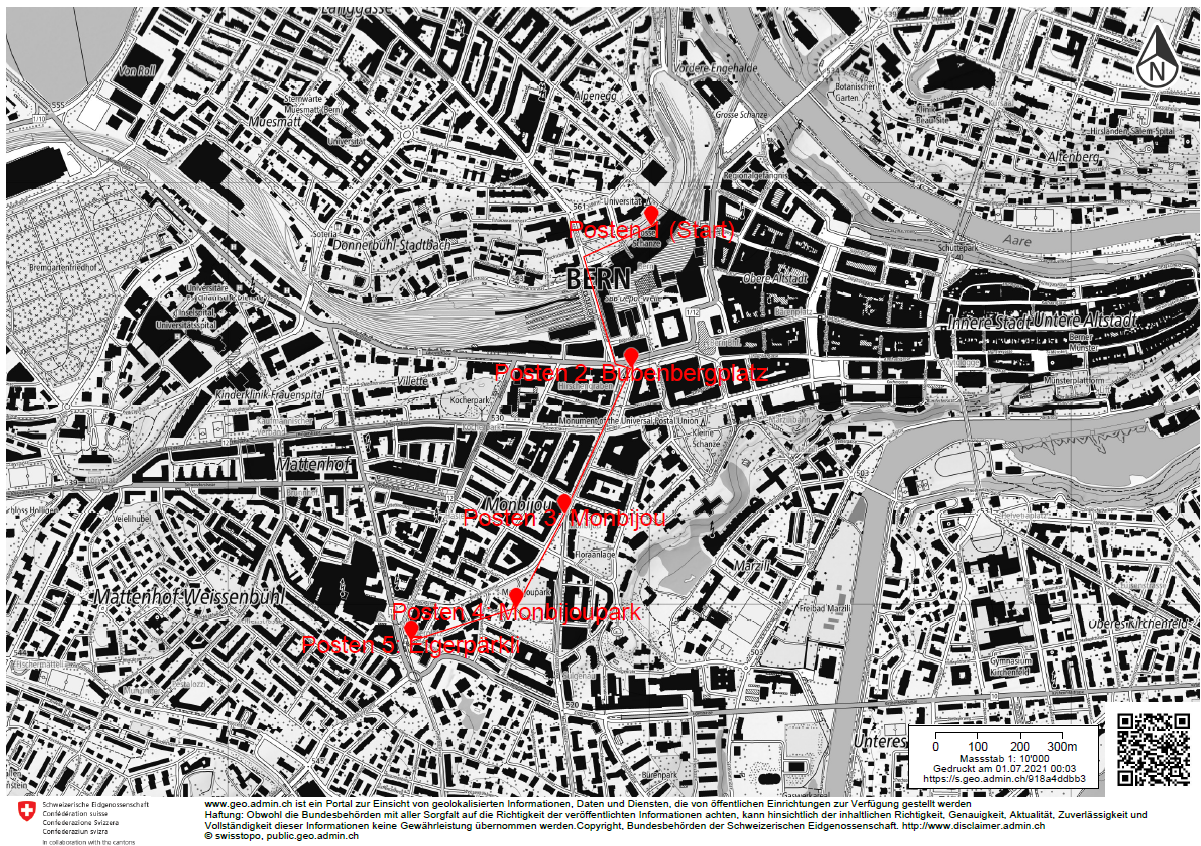 Route Hitzespaziergang