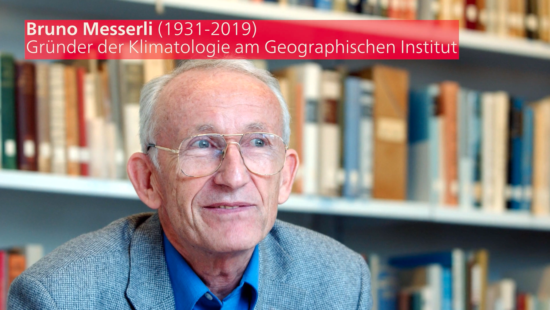 Prof. Dr. Bruno Messerli (1931-2019), Gründer der Klimatologie am Geographischen Institut der Universität Bern. Bild: Béatrice Devènes