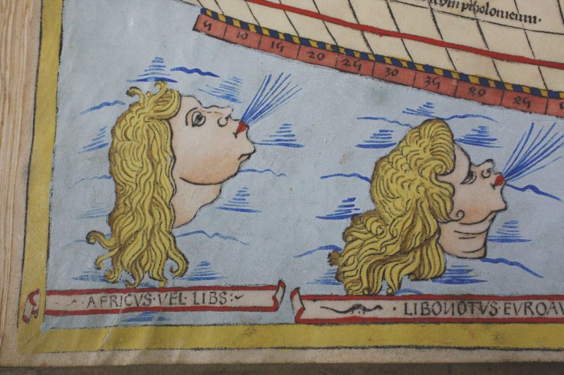 Detail aus Ptolemaeus: Cosmographia, 1382. MUE Hospinian 2