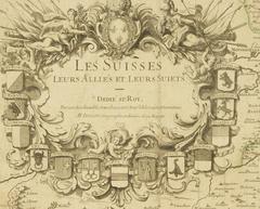 Alexis Hubert Jaillot: Partie septentrionale des cantons de Berne et de Fribourg … (Titelkartusche)